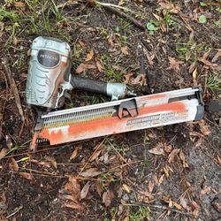 Hitachi, nail gun, and Central Pneumatic Air Compressor