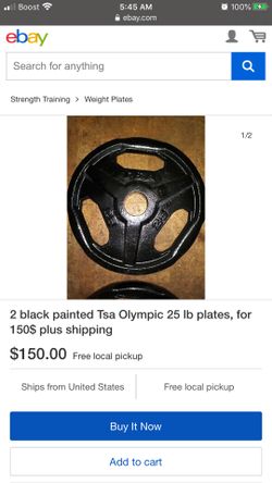 2 Tsa Olympic 25 lb plates