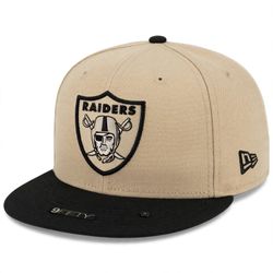 New Era 9FIFTY Raiders - Tan / Black - A-Frame Snapback - NEW