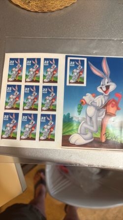 Vintage 32 cent bugs bunny postage stamps