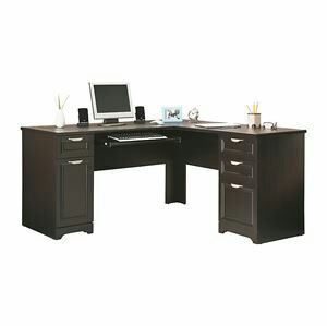 New Realspace Magellan L-Shaped Computer Desk From Office Max Espresso Finish