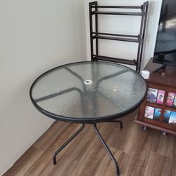 36" Round Patio Table W Umbrella Hole