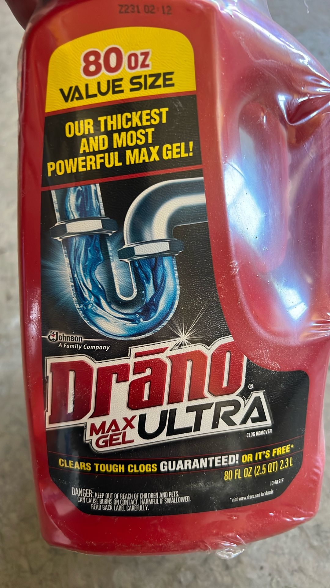 Drano Max Gel 80oz X2