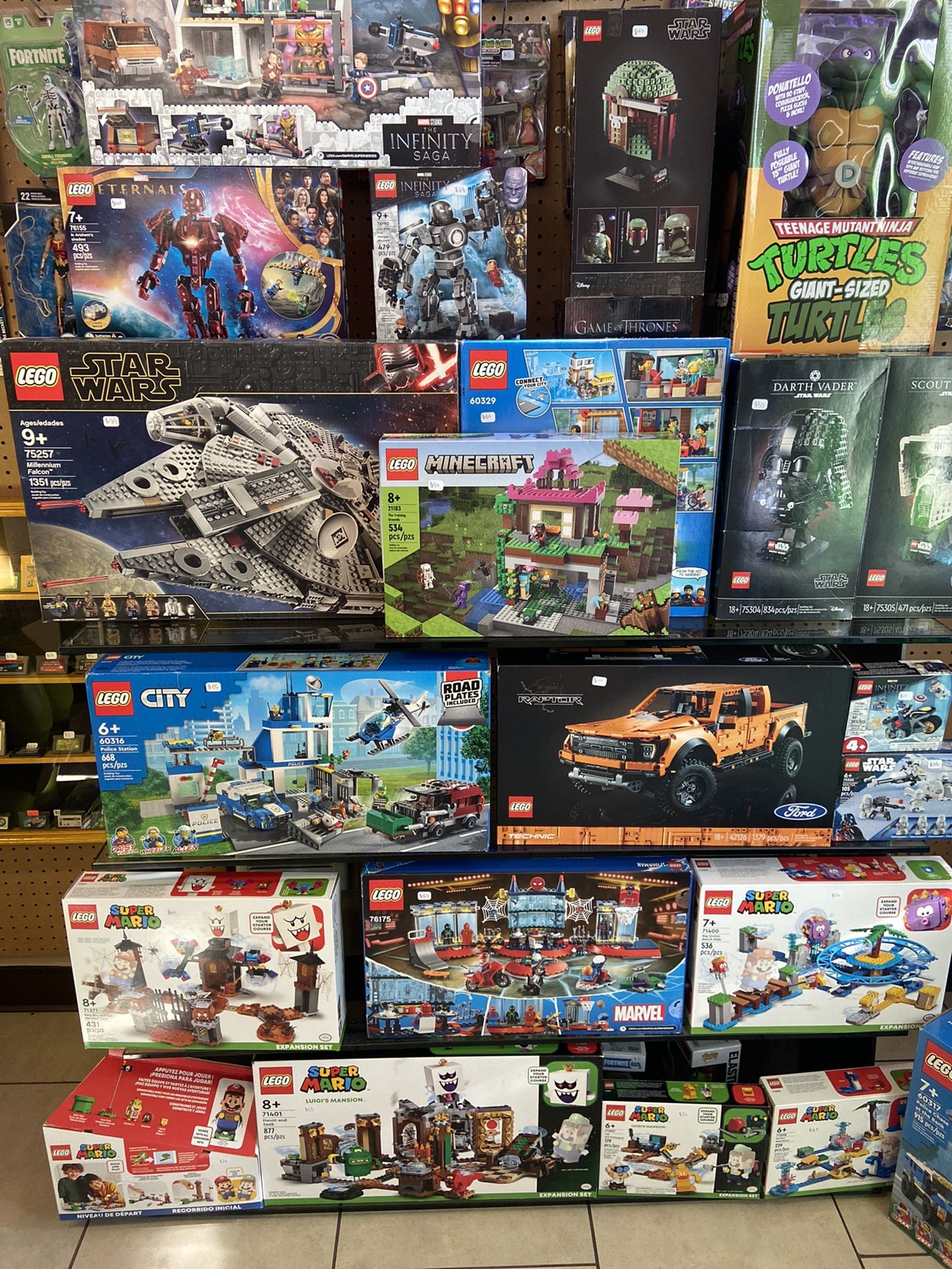 Legos / Pokémon Cards / Nintendo 64 / Nintendo Switch / SNES