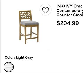 1 INK+IVY Crackle Contemporary  Counter Stool