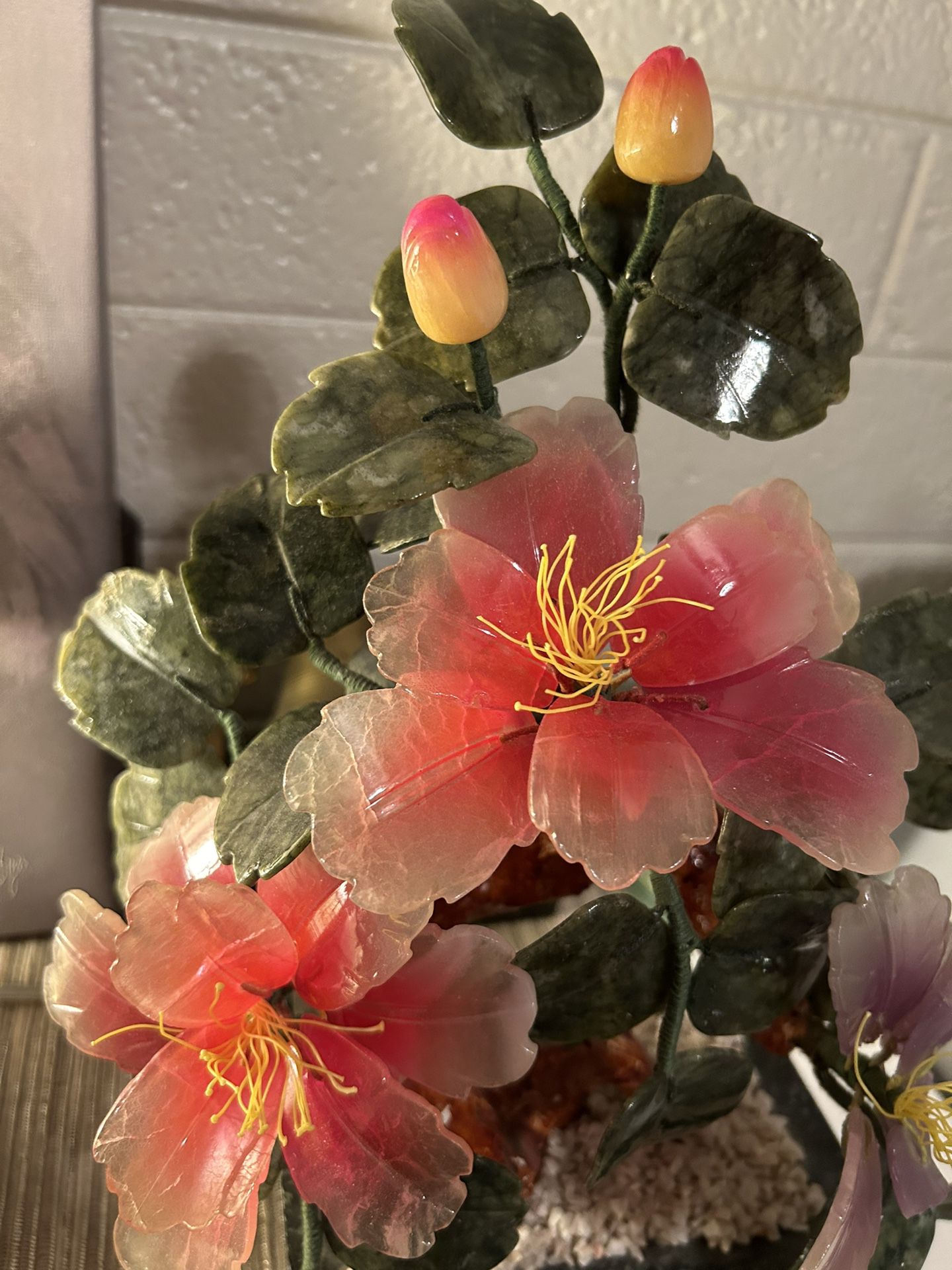 Vintage Jade Flowers with Pot