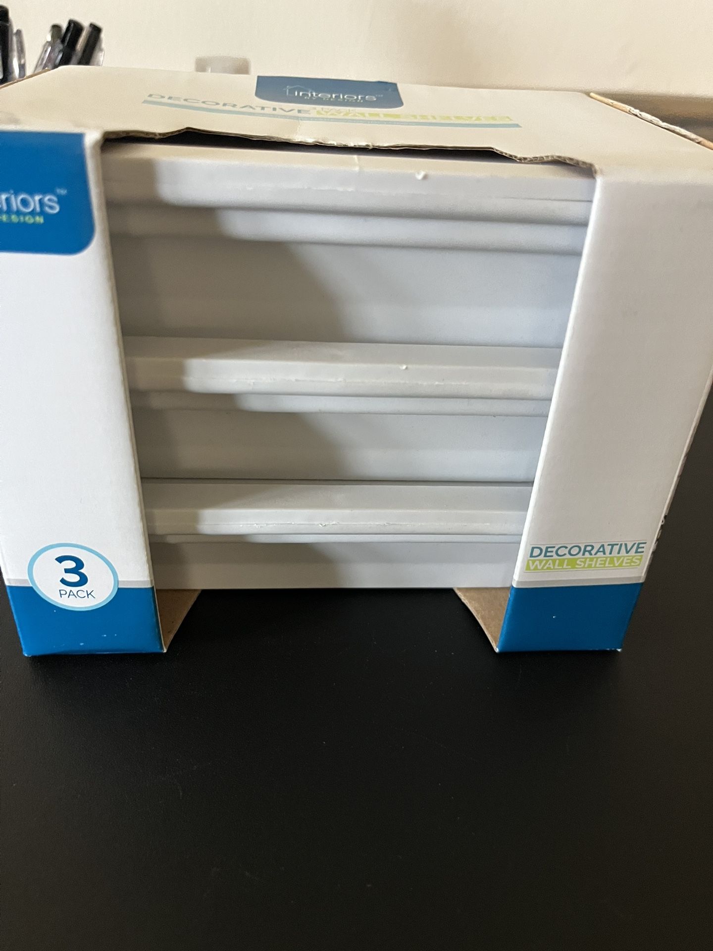new 3 decorative shelves size 6x1.75x4 comes with mounting hardware