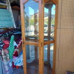 Antique 5 shelf lighted curio