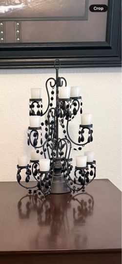 Candelabra with votive candles