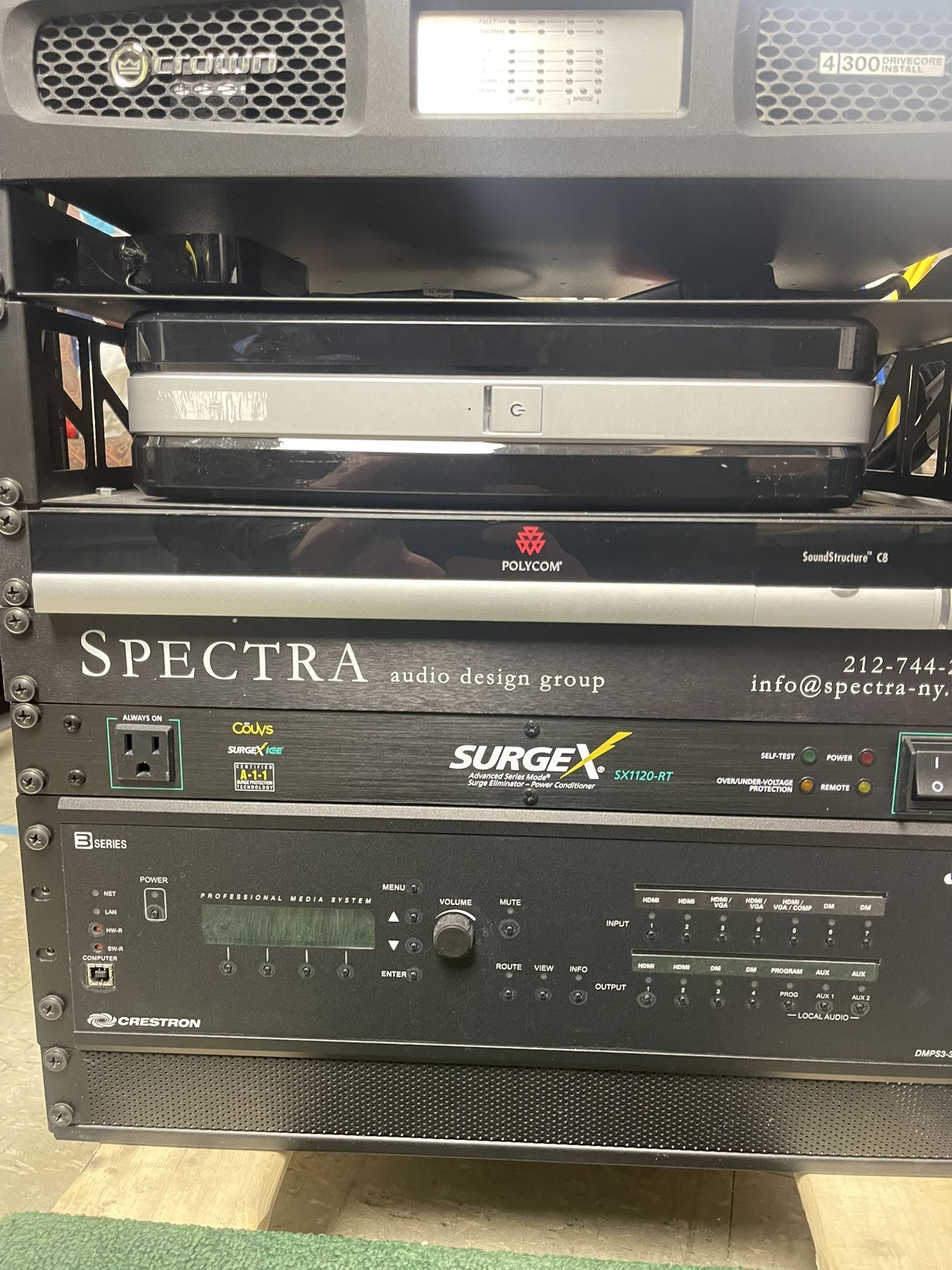 Audio Media System With Rack (sold As Is)