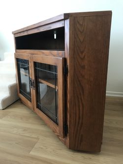 TV (corner) stand- Solid Oak