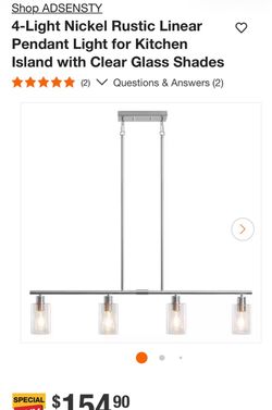 Adsensty 4-Light Linear Pendant Light