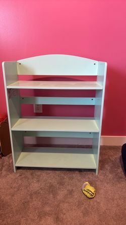 Mint colored kids shelf