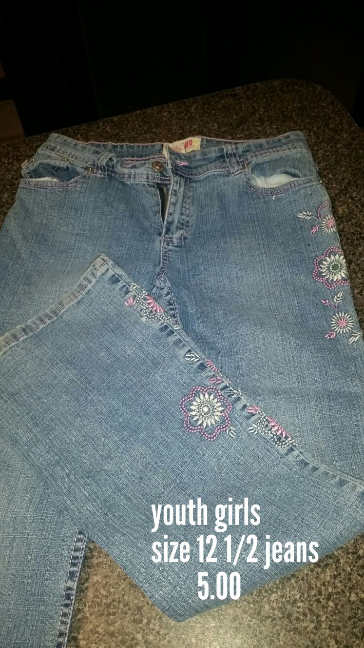 Youth girls jeans size 12 1/2