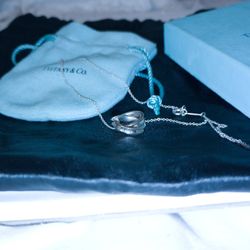 Authentic Tiffany's Necklace Box And Pouch