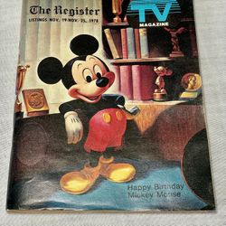 Vintage 1978 Disney Mickey Mouse TV Magazine