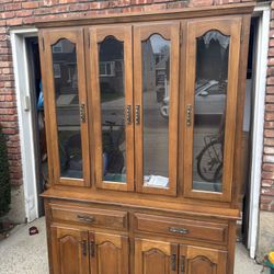Wood Hutch Cabinet 