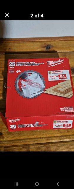 (23) Milwaukee Gen 1 rear handle 'Worm Drive' 7 1/4" (diamond shape arbor) circular saw blades.
