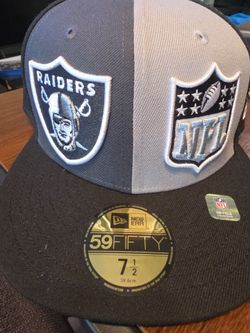 Black and grey Raiders Hat