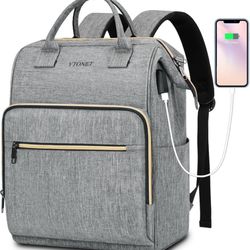 Ytonet Backpack for Women, 15.6 Inch Bookbag for Women Laptop Bookbag, Wide Open Anti-Theft Teacher Backpack College School Work Nurse Bag, Water Resi