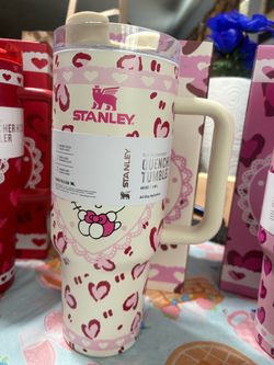 40oz Pink Cheetah Hello Kitty Stanley