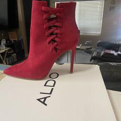 Aldo Red Boot Heels
