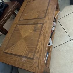 Solid Oak Coffee Table.  