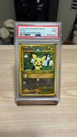PSA 9 Japanese Neo 2 Pichu Reverse Foil Promo Rare Pokémon