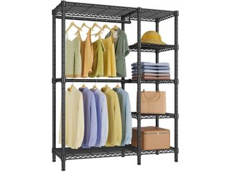 VIPEK V7 Clothes Modular Wire Rack for Closet, Storage, Organization | Steel | Black