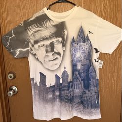 Universal Studios Frankenstein Manor Glow-in-the-Dark Large T-shirt.