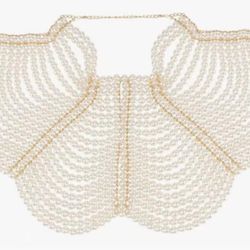  NIB Pearl Shoulder Chain Body Jewelry Elegant Bridal Boudoir Shoulder Piece