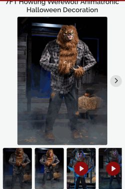7 Ft Howling Werewolf Animatronic – Halloween Decoration