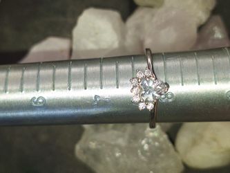 White Topaz And Lab Grown Diamond Rings