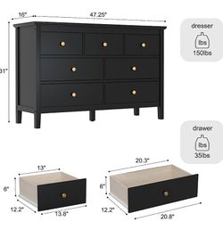 black dresser gold pulls babyGap Legacy 6 Drawer Dresser with Leather Pulls and Interlocking Dr —  Molly Monkey main image 0