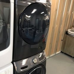 Samsung AddWash Front Loading Washer And Stackable Gas Dryer Set 