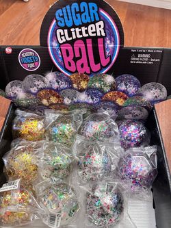 Glitter sugar ball squishy