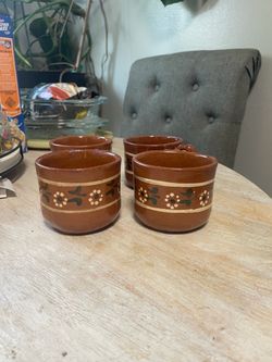 Mexican clay mugs (barro) 4 cups