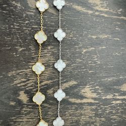 VCA five flower mother of pearl bracelets. 