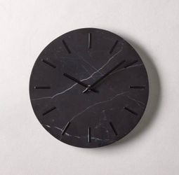 CB2 Black Marble Wall Clock