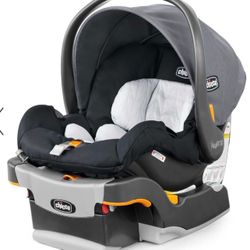 Chicco KeyFit 30 Clear Tex Infant Car Seat - Pewter: Latch Compatible, Machine Washable, Rear Facing with Base & Insert