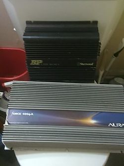 Sherwood BP Series 100 Watt & Aura Force 400q—A amps (2)