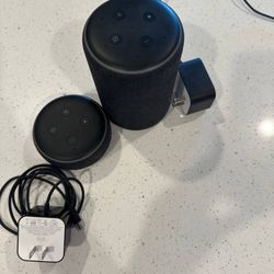 Amazon Echo + Echo Dot (2nd Gen) Smart Speaker Bundle – Alexa Enabled  