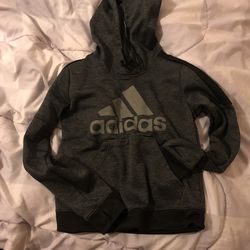 Adidas Black And Grey Fleece Hoodie