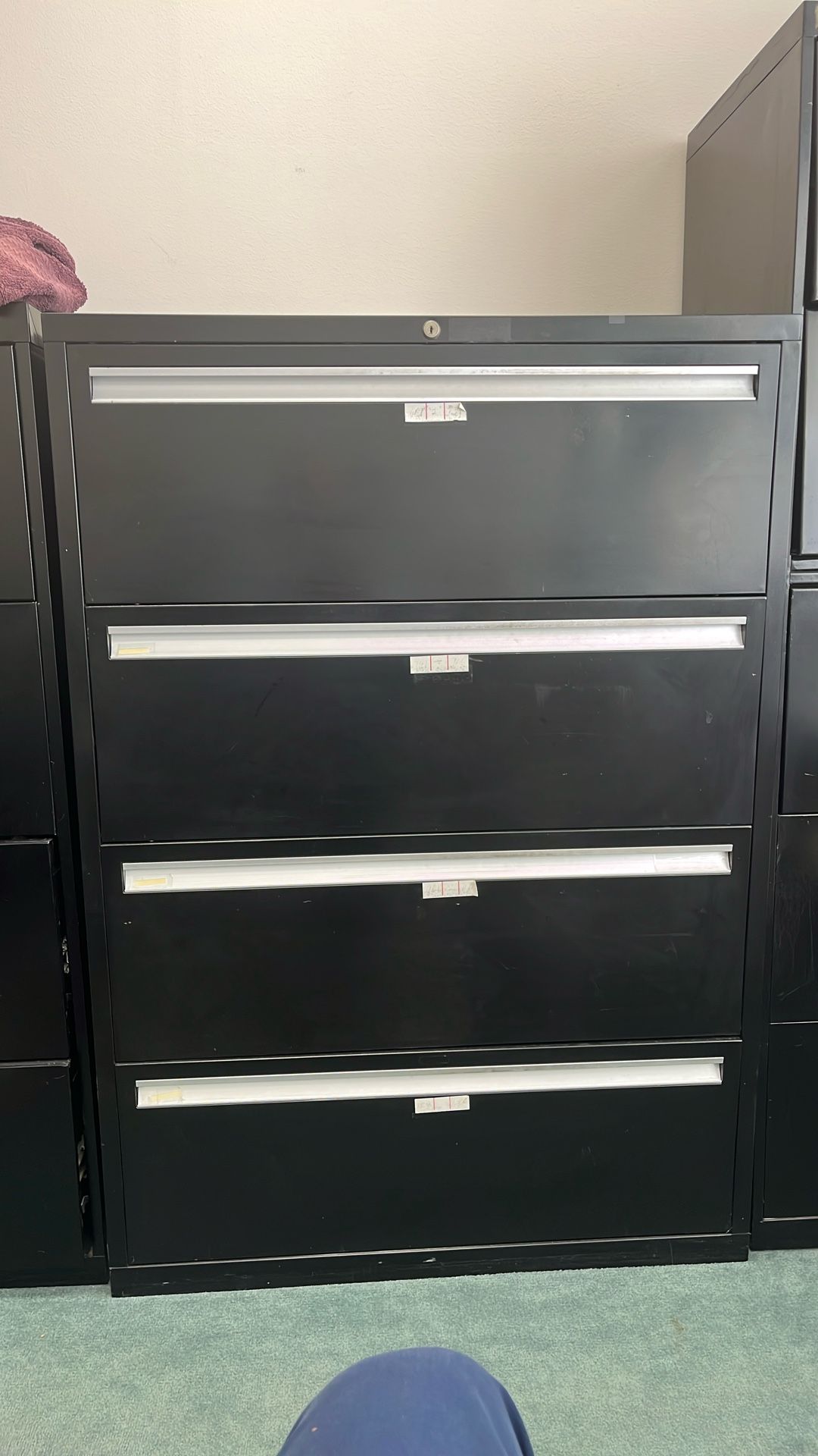 Black Filing Cabinets - 4 High