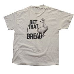 Get That Bread Duck Short Sleeve Crew Neck Tshirt XL Men Black and White print