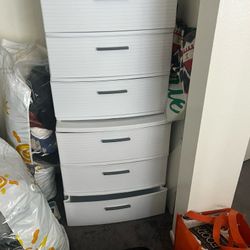 White Three Drawer Dresser - 2x