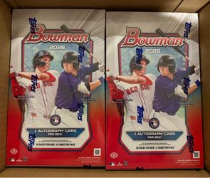 2026 BOWMAN BASEBALL HOBBY BOX (1 AUTO) w/Chrome MLB Brand New Sealed