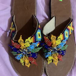 Handcrafted  beaded Shaquiar sandals