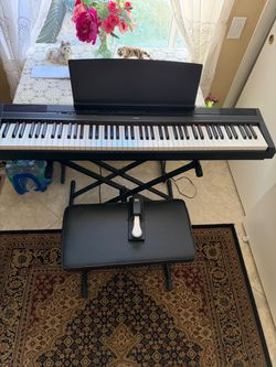 Great Yamaha keyboard P-115 with all accessories