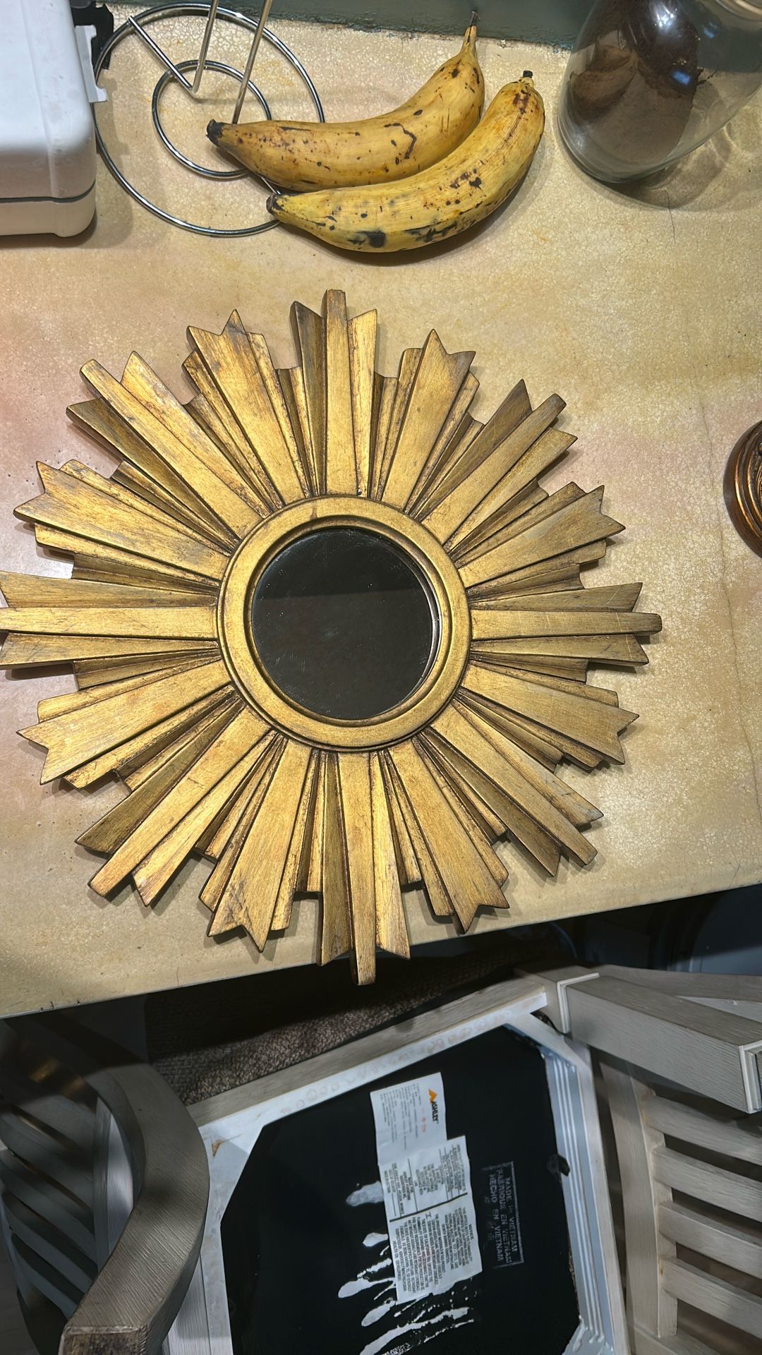 Vintage Starburst Hanging Mirror